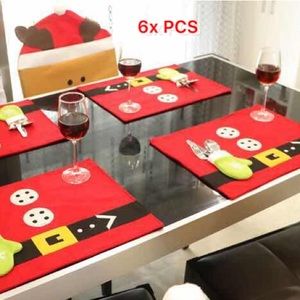 New 6pcs Christmas Placemats Table